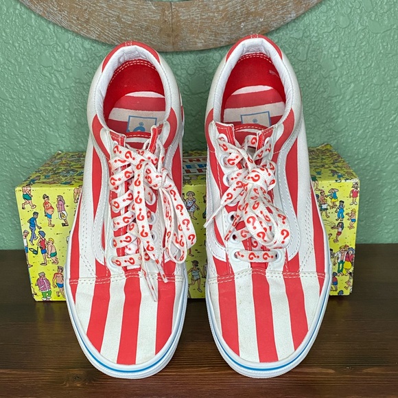 VANS Where's Waldo? Striped Sneakers Women's 8.5 Men's 7 - Picture 4 of 9